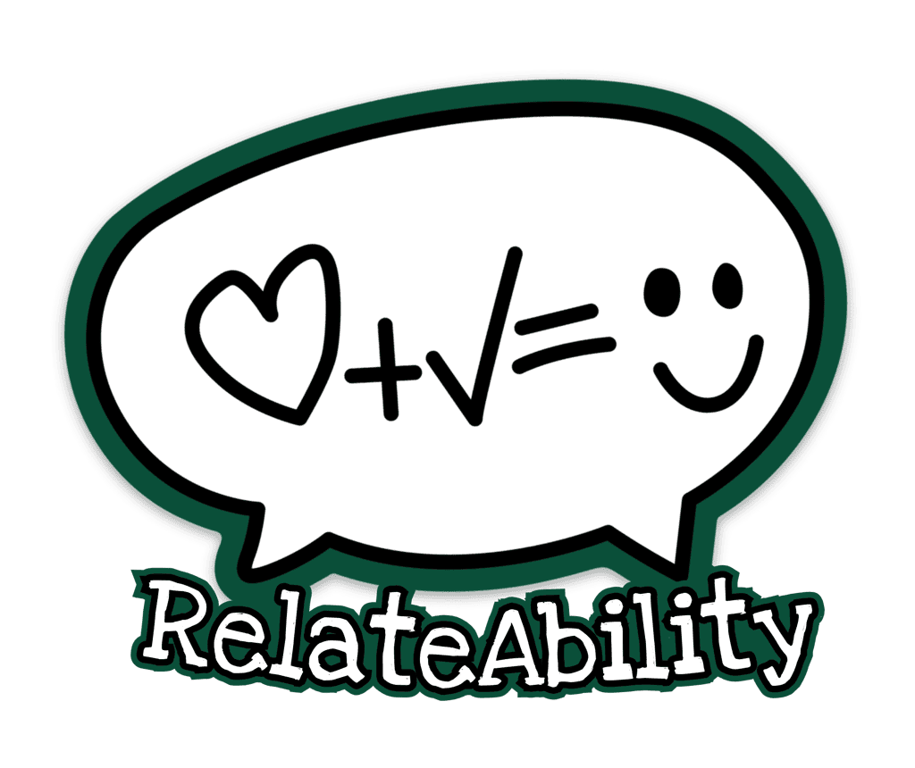RelateAbility logo: heart plus root equals smile